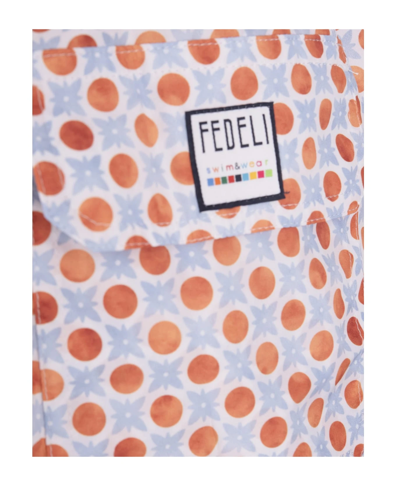 Swim Shorts With Two-tone Flower And Polka Dot Pattern 3 Swim Shorts With Two-tone Flower And Polka Dot Pattern - Image 3