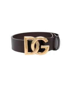Dolce & Gabbana Lux Leather Logo Belt