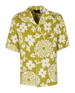Prada Floral Print Short Sleeved Shirt