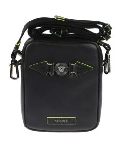 Versace Logo Patch Arrow Shoulder Bag