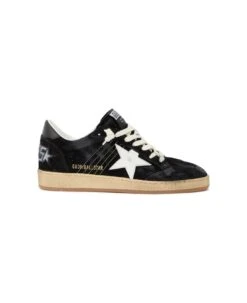Golden Goose Ball Star Suede Upper With Stitching And Spur Leather Star And Heel