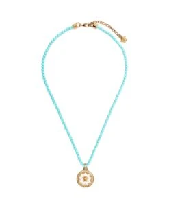 Versace Coral Pendant Necklace