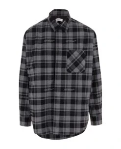Off-White Cotton Logo Plaid Shirt