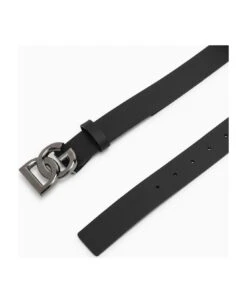 Dolce & Gabbana Black Belt With Rutenium Dg Plaque -Volk Clothing Sales 7fc16b9256e24cead55fae5a9e2975bb