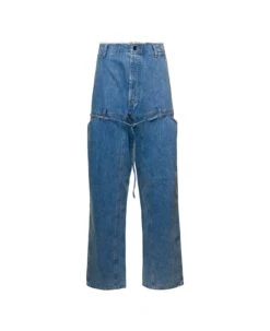 Jacquemus 'le De-nimes Criollo' Light Blue Jeans With Detachable Belt In Cotton Denim Man