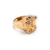Versace Gold-colored Ring With Medusa Head In Brass Man