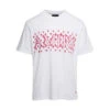 Amiri White Crewneck T-shirt With Front Logo Lettering Print In Cotton Man