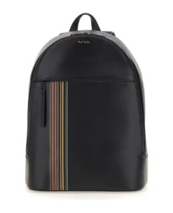PAUL SMITH "signature Stripes" Leather Backpack