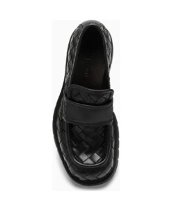 Bottega Veneta Black Intrecciato Haddock Loafer -Volk Clothing Sales 83bccf3a683421f85b92982940671810