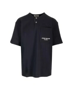 Stone Island T-shirt With Buttons And Pocket