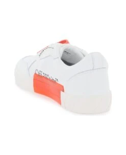 Off-White Leather Low Vulcanized Sneakers -Volk Clothing Sales 86c2526e4de0c49b1df369459a4915fb