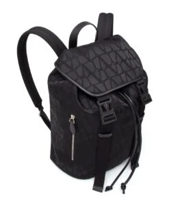Valentino Garavani Backpack Black Iconographe Nylon Toile Iconographe/vit/palladium -Volk Clothing Sales 885a46d60edce9641b3c27474da66072
