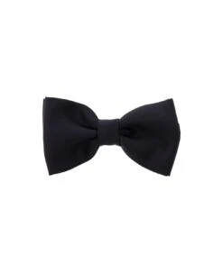 'vela' Blue Pre-tied Bow Tie With Hook Fastening In Satin Man