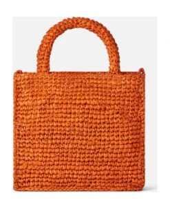 MC2 Saint Barth Mini Vanity Orange Raffia Bag With Front Embroidery -Volk Clothing Sales 89eb0fbc3ccd11e430b760686237ac90