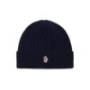 Blue Beanie With Logo Patch