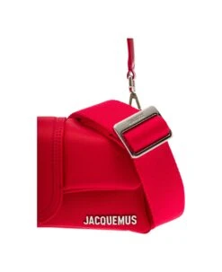 Jacquemus 'le Petit Bambimou' Red Shoulder Bag With Metal Logo Lettering In Nylon Man -Volk Clothing Sales 8b3ad26209919856510fbaa9a7ebacb8