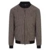 Hugo Boss Beige Slim Fit Jacket In Elasticised Material With Check