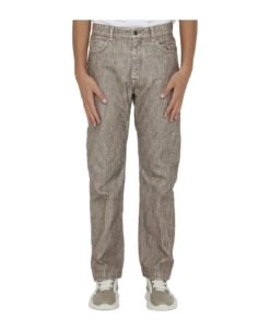 FENDI Beige Denim Trousers
