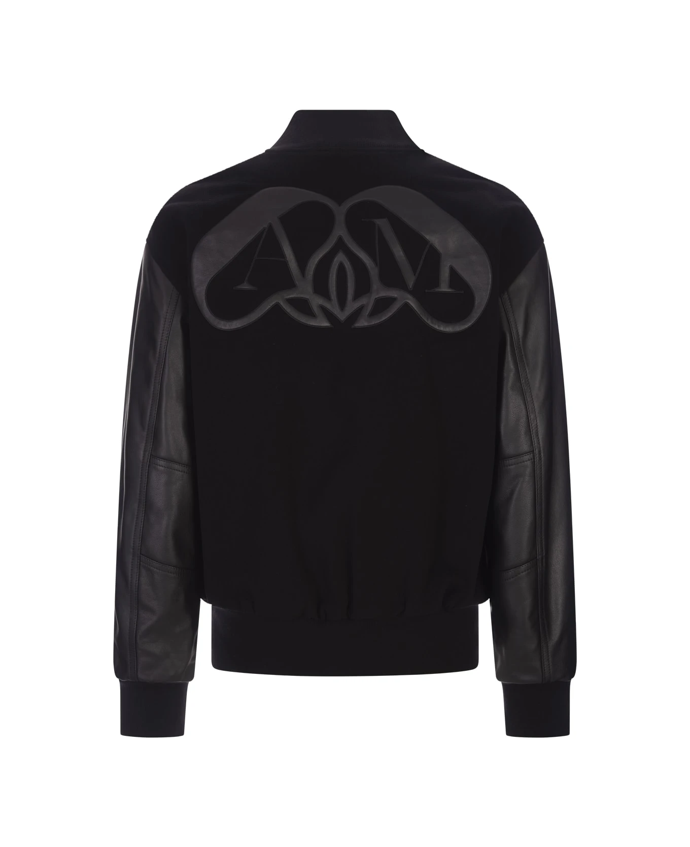 Alexander McQueen Hybrid Bomber Jacket In Black 2 Alexander McQueen Hybrid Bomber Jacket In Black - Image 2