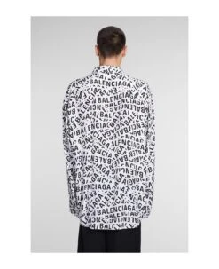 Balenciaga Shirt In White Polyamide Polyester -Volk Clothing Sales 8d9fc25a91b471b50cc118934041344e