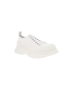 Alexander McQueen Alexander Mc Queen Man's White Cotton Tread Sneakers -Volk Clothing Sales 8da434af8463a4541a103a11db25fe07