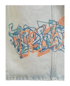 Off-White Graffiti Denim Shirt -Volk Clothing Sales 8e67a22ae067c7a3e215eed37db892ee