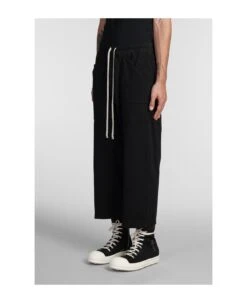 Classic Cargo Crop Pants In Black Cotton -Volk Clothing Sales 90e7d6de48e6a4a0c7cad9f1b960dc93
