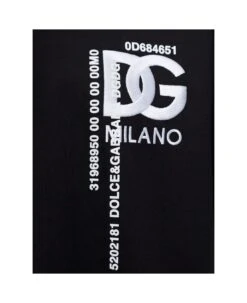 Dolce & Gabbana Black Crewneck T-shirt With Contrasting Logo Print In Cotton Man -Volk Clothing Sales 913c906e56fe1ce7ef6aa67edb03cd7c