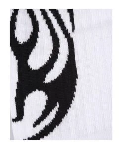 Vision Of Super White Socks With Black Tribal Flames -Volk Clothing Sales 9530503269be46a942ec1e18d0a053a3