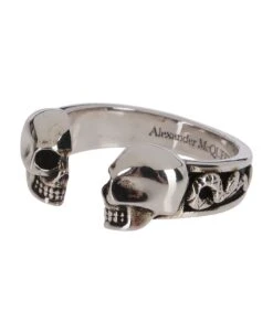 Alexander McQueen Silver-tone Steel Skull Ring