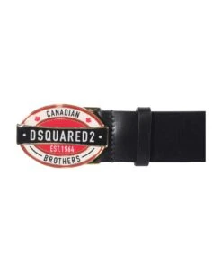 DSQUARED2 D2 Canadian Brothers Plaque Belt -Volk Clothing Sales 96dc69f220d55f1bdf7ea4a5cd85cd8a