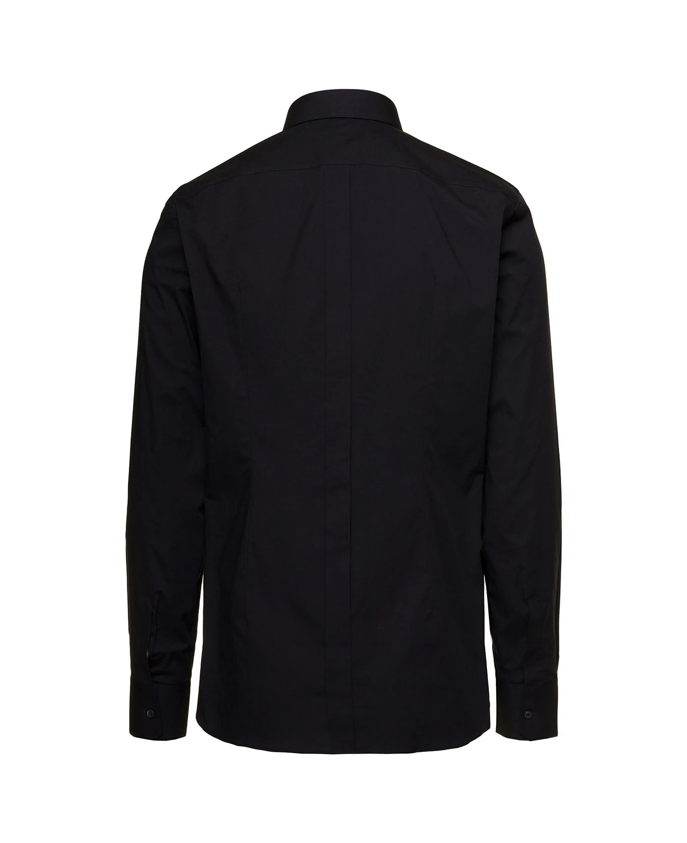 'gold' Black Long Sleeves Shirt In Cotton Popline Man Dolce & Gabbana 2 'gold' Black Long Sleeves Shirt In Cotton Popline Man Dolce & Gabbana - Image 2