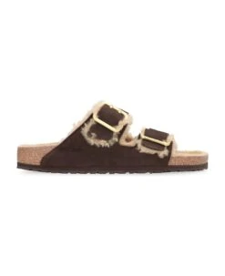 Birkenstock Arizona Suede Shearling Slides
