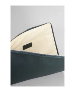 Lemaire Document Holder Clutch In Green Leather -Volk Clothing Sales 98781d6c464323773047319a1ae9cfd3