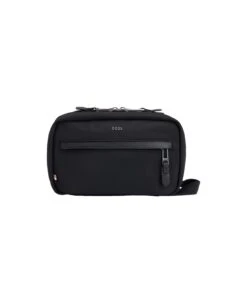 Hugo Boss Black Beauty Case With Double Zip And Logo Writing