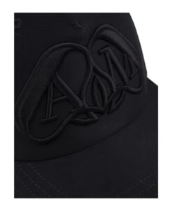 Seal Alexander Mcqueen Baseball Cap In Black -Volk Clothing Sales 9b81e0f86e62eb5e4990eb71ac10238d