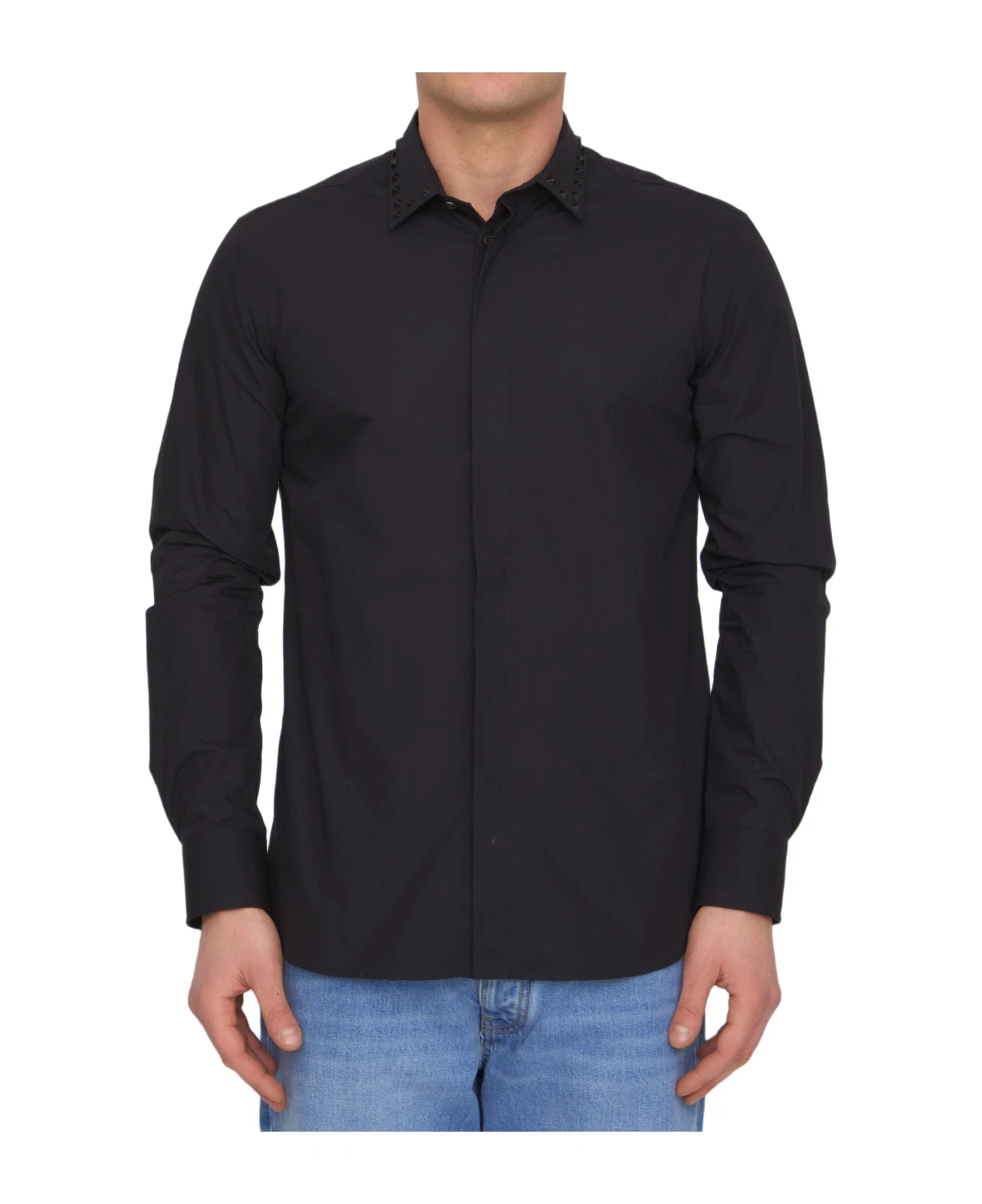 Valentino Garavani Black Untitled Studs Shirt 1 Valentino Garavani Black Untitled Studs Shirt