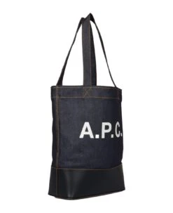 A.P.C. Logo Denim Shoulder Bag -Volk Clothing Sales 9cd94bf314f8344a8a7b8d92cede2ac5