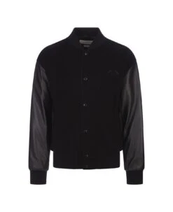 Alexander McQueen Hybrid Bomber Jacket In Black
