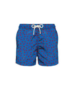 MC2 Saint Barth Light Fabric Man Swim Shorts Chili Peppers Print