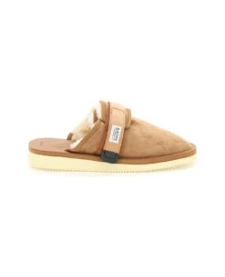 Suicoke Zavo Suede Sabot With Shearling