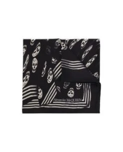 Alexander McQueen All Over Skull Print Scarf