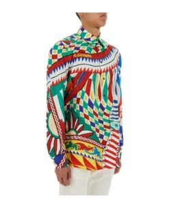 Dolce & Gabbana Printed Poplin Shirt -Volk Clothing Sales 9f55f30480a5276c22b3be037b0614e1