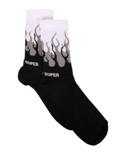 Vision Of Super Flame Print Socks