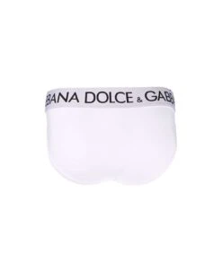 Dolce & Gabbana Man's White Cotton Briefs With Logo