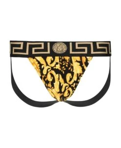 Versace Jockstrap With Baroque Print