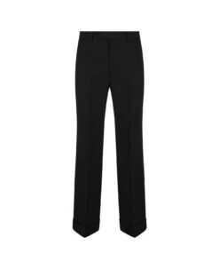 Gucci Wide Leg Gabardine Tailored Trousers