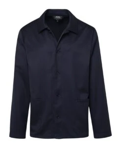 A.P.C. Kerlouan Black Wool Shirt