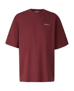 Off-White Bordeaux Cotton T-shirt