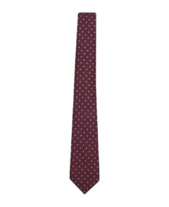 Canali Micro Pattern Bordeaux Tie
